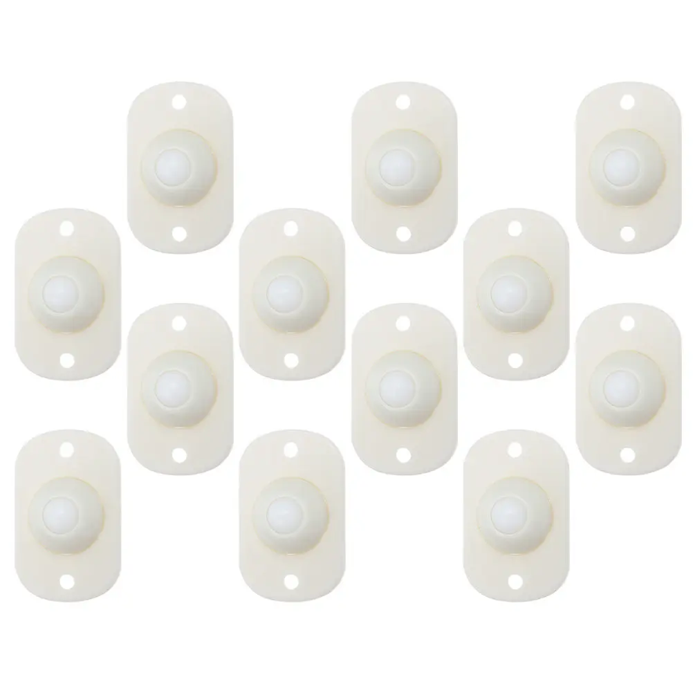 12Pcs Universal Pulley Caster Wheels 360 Degree Rotation Sticky Multi-Function Adhesive Wheels for Household Storage Bins Trash