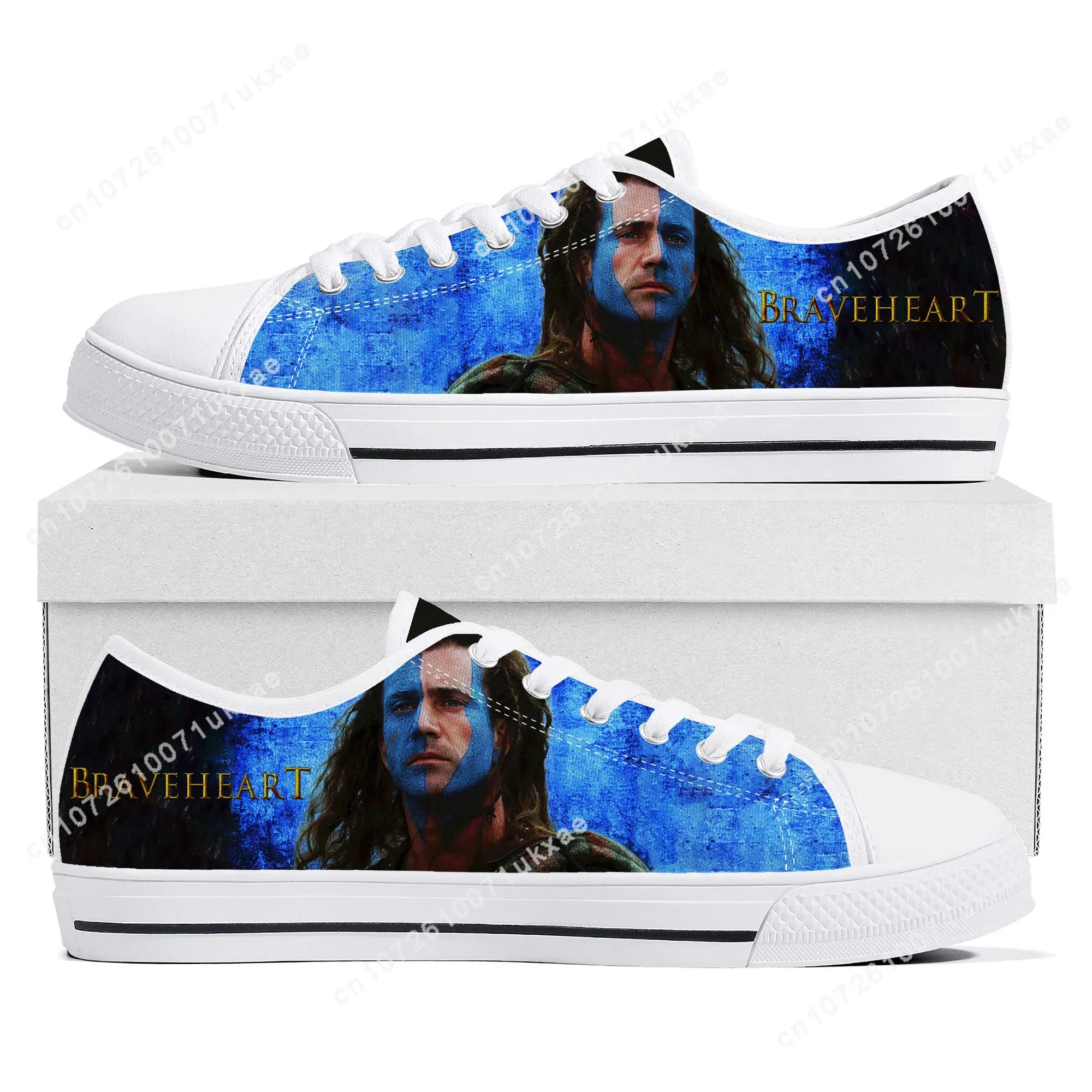 Braveheart Low Top Sneakers Mens Womens Teenager High Quality William Wallace Canvas Sneaker couple Casual Shoes Custom Shoe