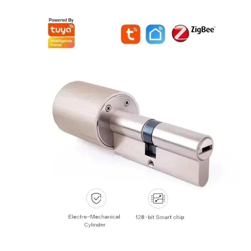 Tuya Smart Lock Cylinder Electronic key Wireless WIFI Zigbee Lock Core Intelligent Encryption Door  for EU Lock Smart Home