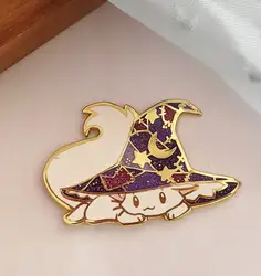 Elimine: Overwhelmed by a large hat  enamel pin-halloween