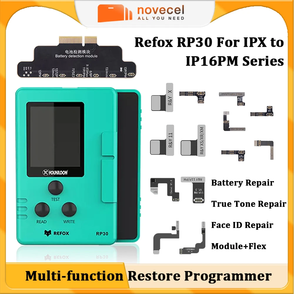 

REFOX RP30 Restore Programmer Moudle Flex для iPhone True Tone Ремонт Батарея Face ID Fix Dot Проектор Обнаружение Гибкие кабели