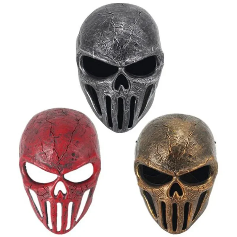 Chieftain Skull Warrior Mask Chief Cosplay Mask Halloween Mask Skull Warrior Mask Resin Field Equipment Breathable Skull Mask