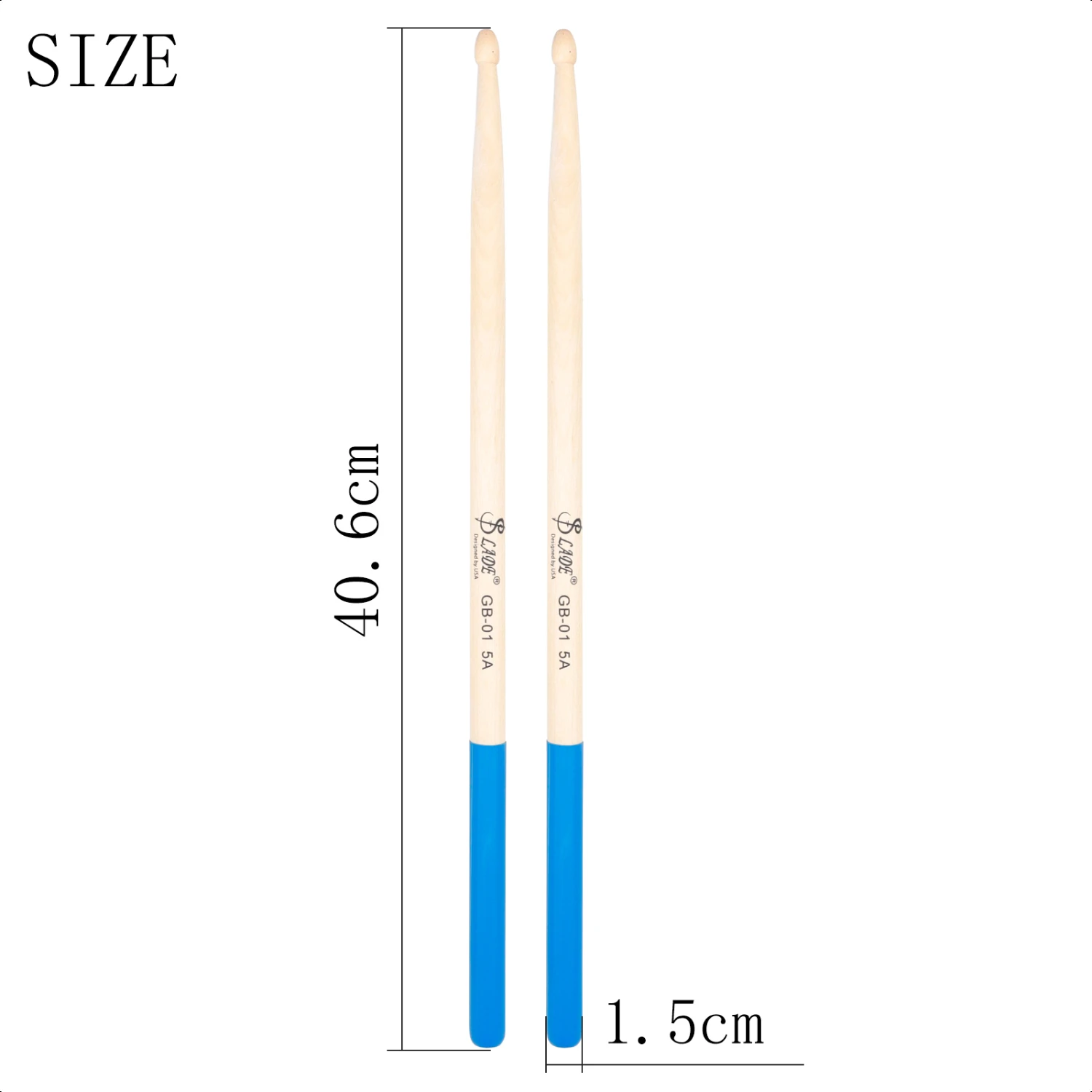 1 Pair 5A Maple Drumsticks Professional Wooden Percussion Accessories 5 Colors Drum Mallets Musical Instrument Parts