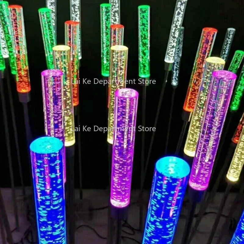

Glowing acrylic bubble bar frosted reed lamp outdoor waterproof ground insert lawn