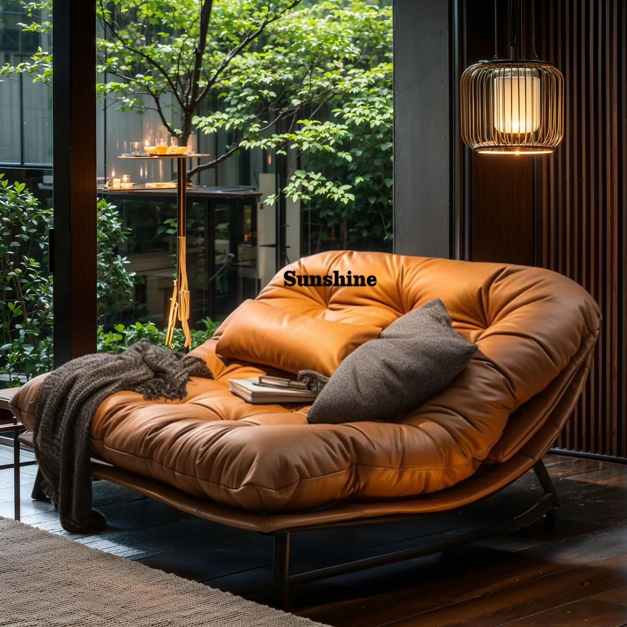 

Home can lie down and sleep, lazy people light luxury lounge chairs, villa courtyard leisure sofas