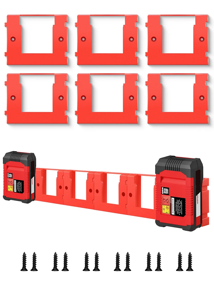 6 Packs Battery Storage Holders For Einhell Power X-Change 18V Battery Wall Mount Fixing Dock Bracket Portable Battery Holder
