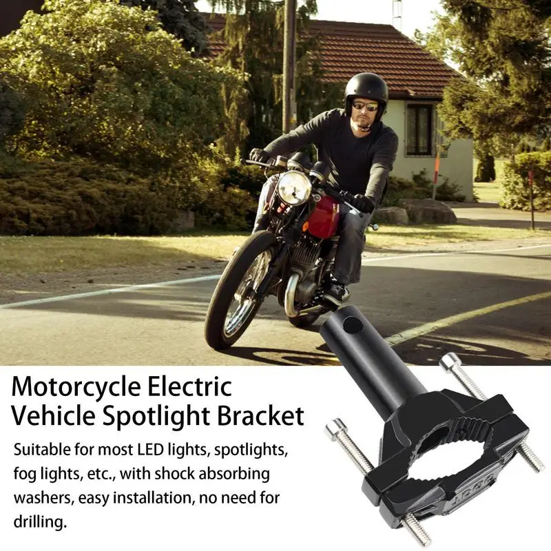 Motorcycle Stent 20-55mm Headlight Bracket Bumper Auxiliary Spotlight Clip Headlight Stand Bracket Holder LED Light Decoration