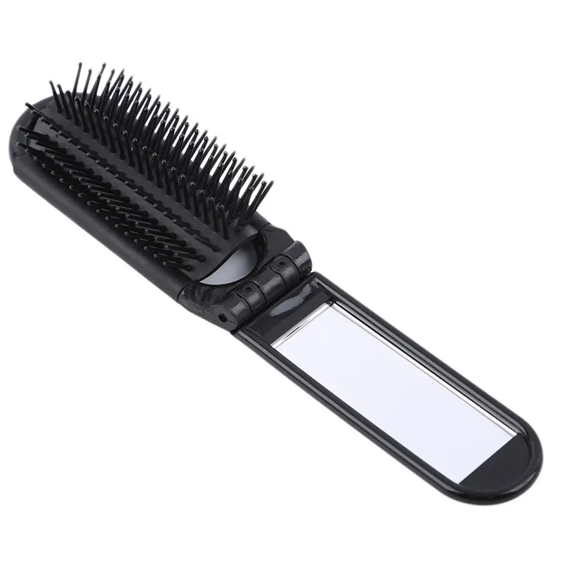 

Plastic Folding Comb Portable Makeup Mirror Comb Foldable Massag Girl Bangs Fashionable Convenient Carry On Bag Comb