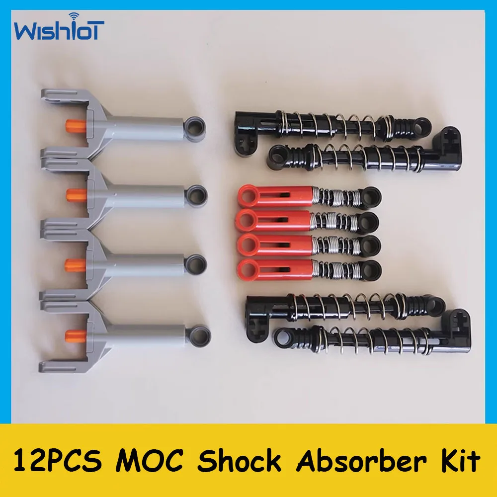 MOC Shock Absorber Kit 6.5L 9.5L Small Putter Linear Actuators Push Rod High-tech Parts for Building Blocks 92693 731c04 2909c03