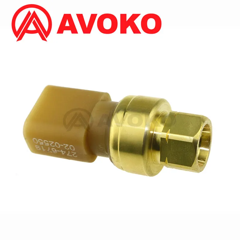 274-6719 1135kPa Brass Pressure Sensor For Caterpillar Cat M325D MH M325D L MH 3512B 3512C 3516B C13 C15 3516C 3516B 3512C C9