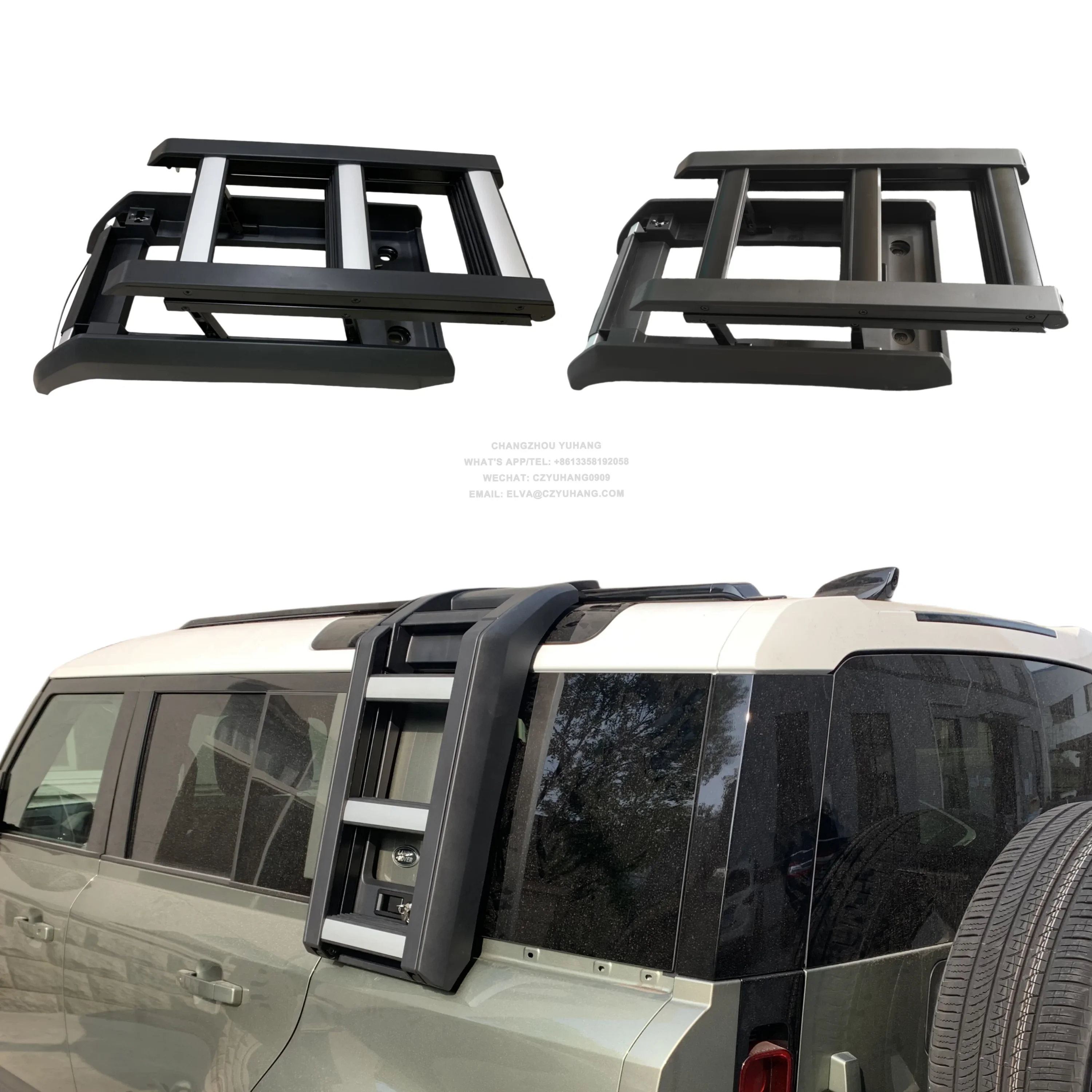 

Aluminium Telescopic Side Ladder Roof Ladder For 2020- Land Rover Defender L663 110/90/130 Auto Accessories YH-Q-LD003