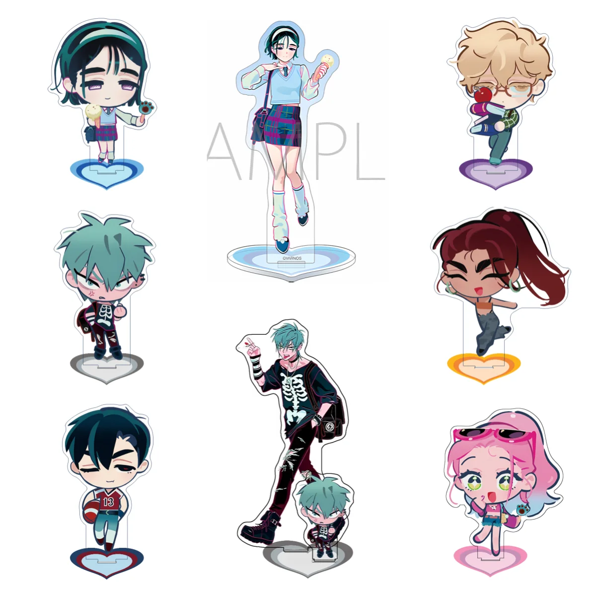 Alien Stage Mizi Sua Ivan Luka Till Hyuna Cute Anime Acrylic Stand Keychain Cosplay Character Model Room Decoration Gifts