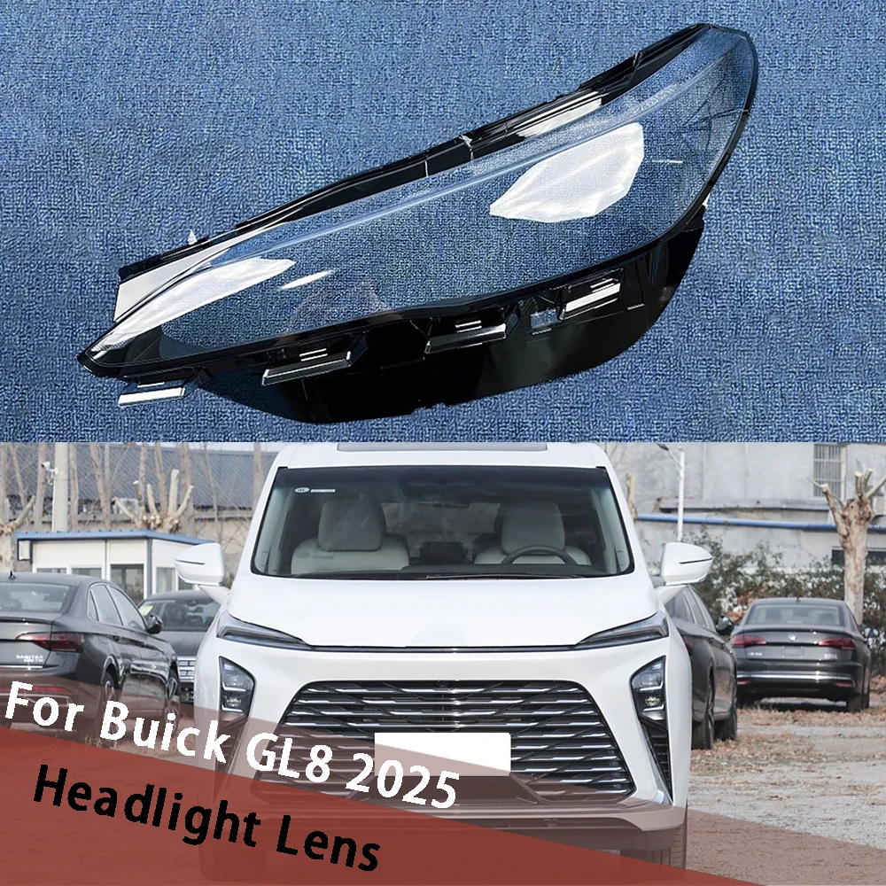 For Buick GL8 2025 Car Front Headlamp Lens Cover Light Caps Transparent Headlight Lampshade Shell Lampcover Lamp Housing