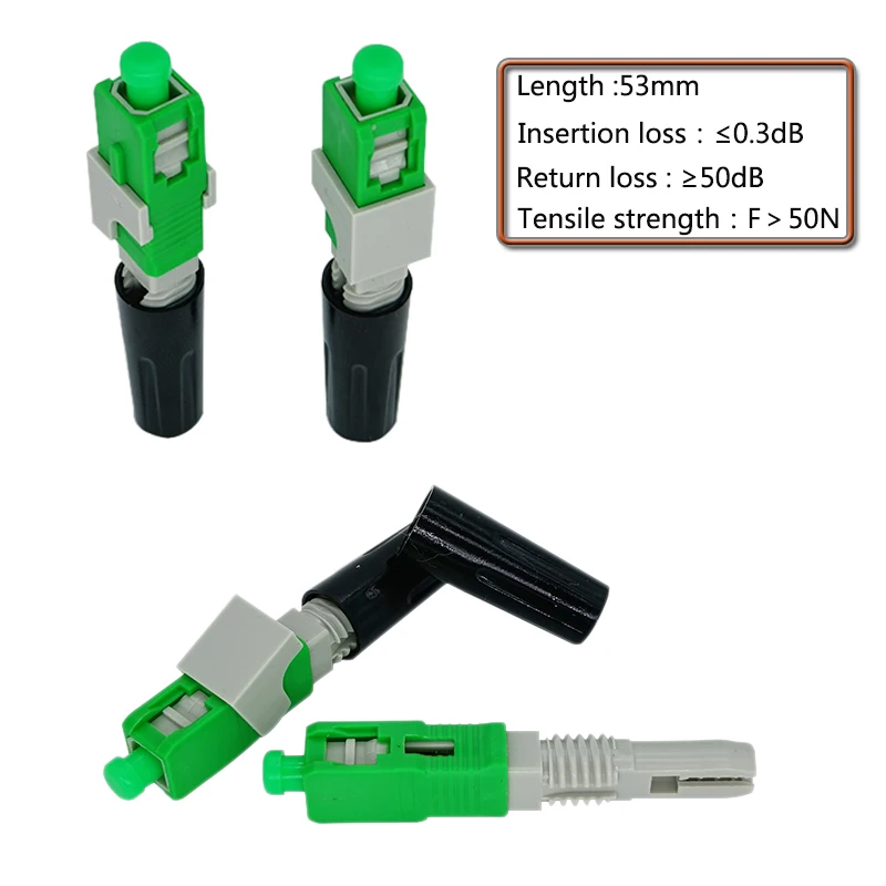 SC UPC Single-Mode Fiber Optic Quick Connector, FTTH Cold Connector Tool, SC APC Optic Fast Connector, Field Assembly Adapter