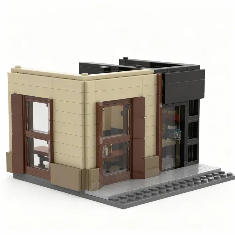 422PCS MOC Creative Model Black Cat Bar Technology DIY Assembly Building Blocks Display Birthday Gift Collectible Display Gift