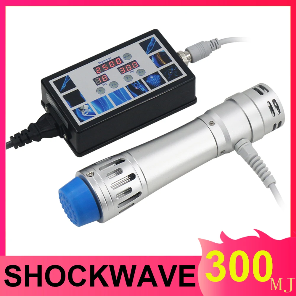 

300MJ Shockwave Therapy Machine With 7 Heads Shock Wave Therapy Machine Pain Relief ED Treatment Physiotherapy Plantar Fasciitis