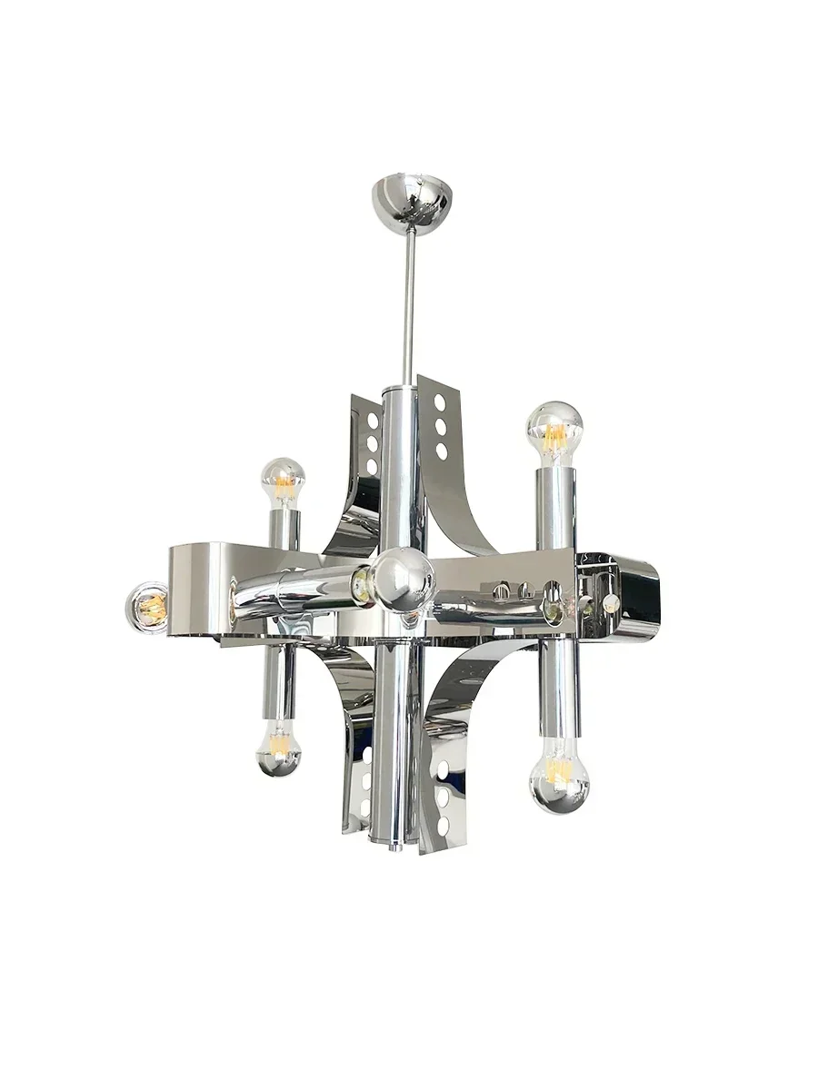 

Metal Space Age Style Chandelier Bauhaus Chrome Living Room Art Chandelier люстра в спальню zyrandole sufitowe lámpara 조명