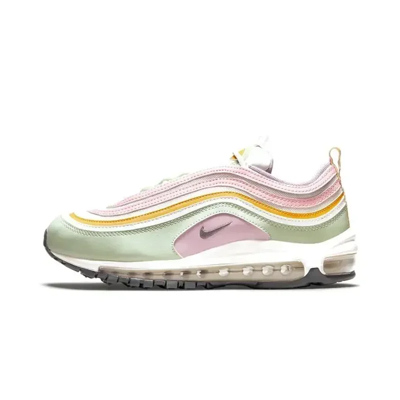 Nike Air Max 97 Women'sAir Cushion Full Hand Snug Ventilate Wear-Resisting Retro Running Shoes Pink