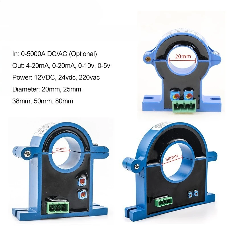 Hall Sensor Current Sensor AC/DC 0-1000A 4-20ma rs485 AC Current Transducer Hall Effect Current Transmitter