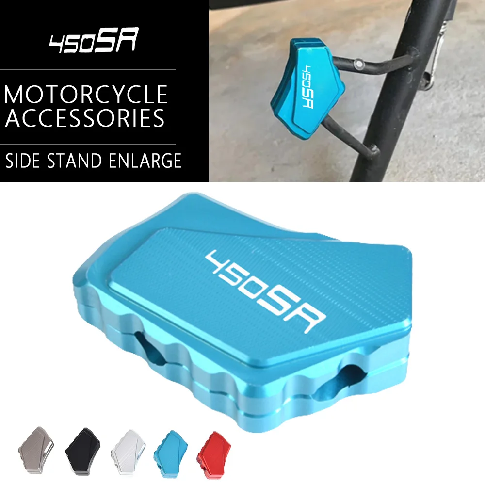 

New Motorcycle Side Stand Enlarger Sled Sidestand Kickstand Foot Pads CNC FOR CFMOTO CF MOTO 450SR 450 SR 450sr 2022 2023 2024