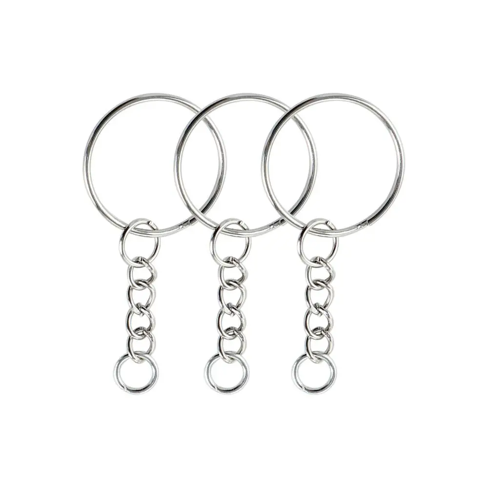 

Jewelry DIY Split Metal Polished Pendant Holder Keychain Keyfob Key Ring