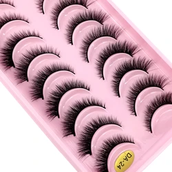 New 10 Pairs 3D Faux Mink Hair False Eyelashes Natural Messy Eyelash Crisscross Wispy Fluffy Lashes Extension Eye Makeup Tools