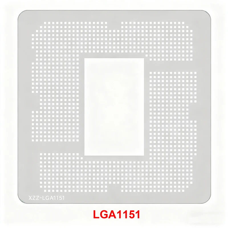 Computer Motherboard BGA Reballing Stencil For Intel LGA 1151/1155/1156/1200/1700/1851/AMD AM4/AM5 CPU Socket Solder Steel Mesh