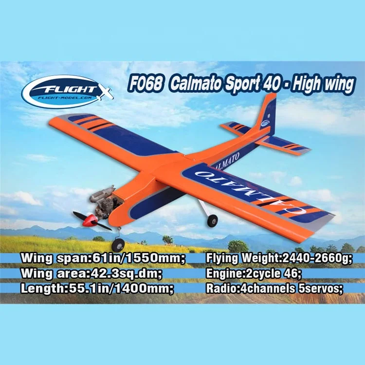 Sport40-High Wing Wood Adult Toys Remote Control Model Airplane