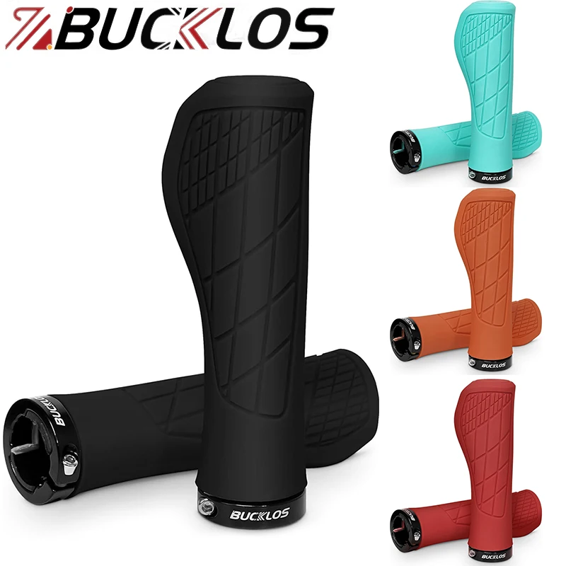 BUCKLOS MTB Handlebar Grips Ergonomic Comfortable Mountain Bike Lokc Grips Bicycle Soft Rubber Handlebar Grip Bike Accessories