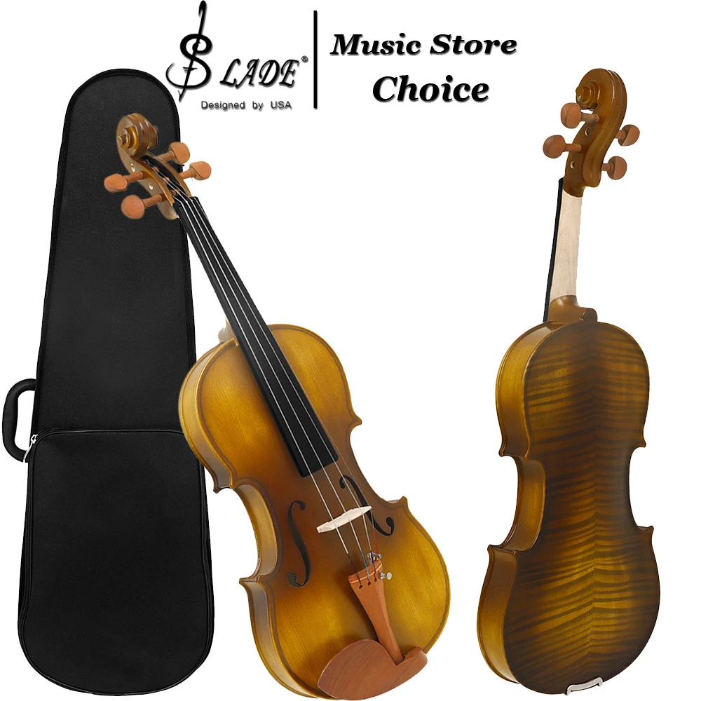 IRIN 4/4 Violin Spruce Top Acoustic Fiddle with Case Bow Strings Instrument Kit for Beginner Student Starter Violin