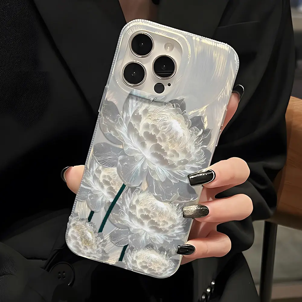 الشعور المتقدم للزهرة الجانبية الأخرى مناسب لحافظة الهاتف المحمول iPhone17 Apple 17/17promax Laser 14/13 فتحة كبيرة 15