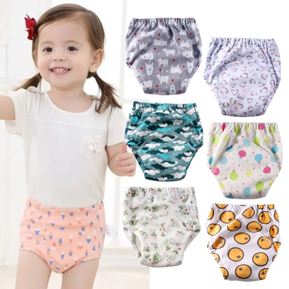 Baby Kids Toilet Potty Training Pants Infant Reusable Cotton Cloth Diapers Underwear for Newborn Diapering and Toilet Training