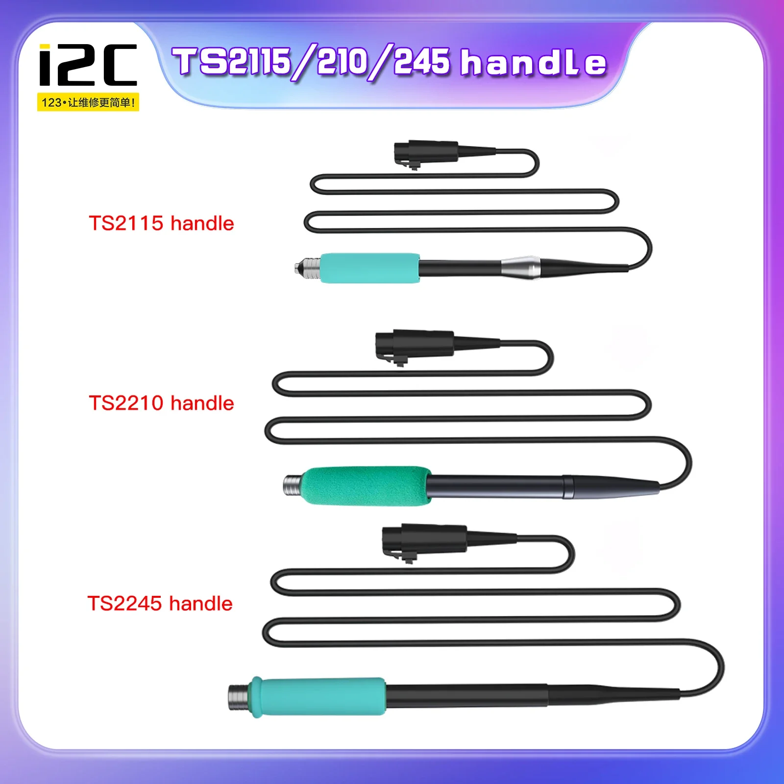 C115 C210 C245 Soldering Iron Tips Cartridges Compatible for i2C 2SCNi 3SCN Soldering Station Handle