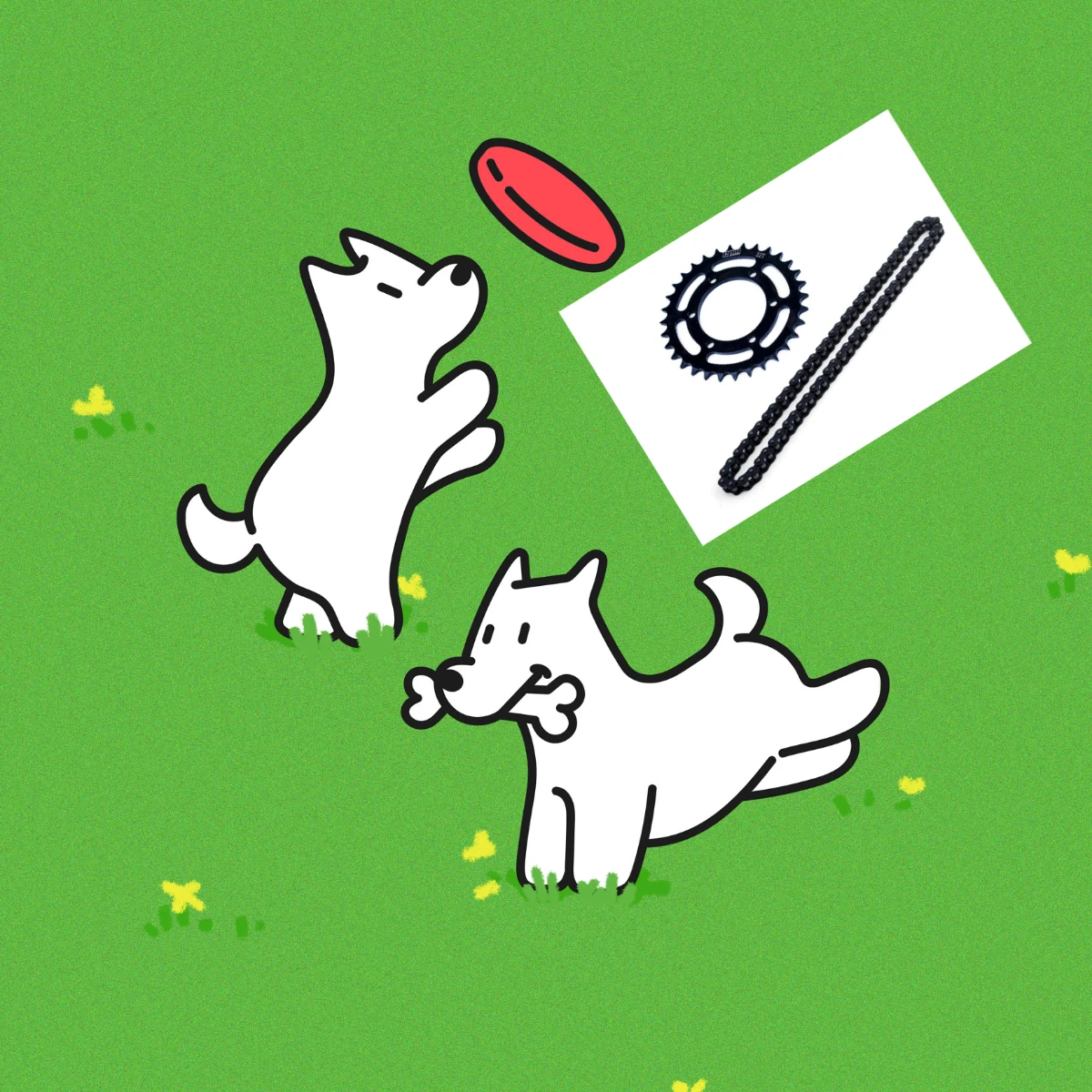 

GPM Carbon Steel Hub Chain Sprocket+Manganese Steel Chain Roller For Promoto MX LOS06000