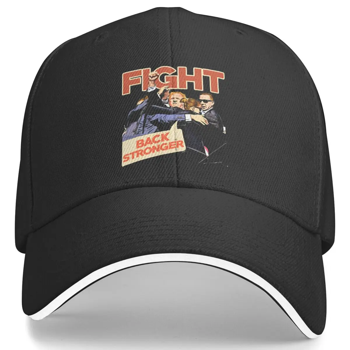 Trump FIGHT Back Stronger Baseball Cap Tennis Skate Breathable Hip Hop Hats Female Male Fashion Print Baseball Caps