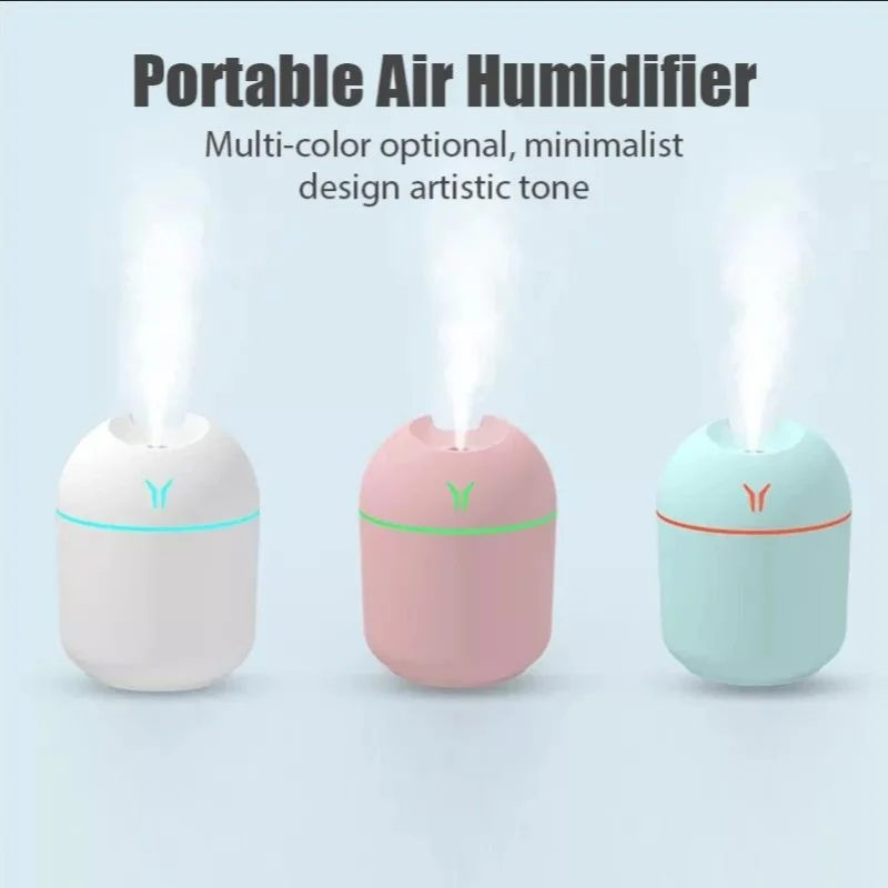 250ML USB Mini Air Humidifier Aroma Essential Oil Diffuser For Home Car Ultrasonic Mute Mist Maker Diffuser with LED Color Lamp