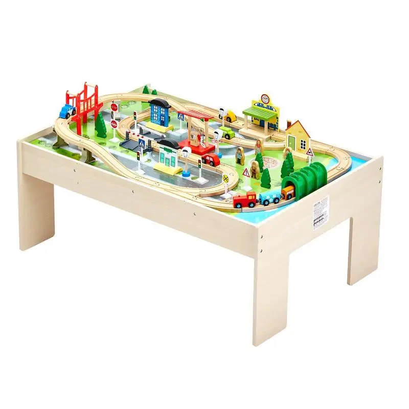 

Activity Play Center 31x24x13 Inch For Gaming Drawing Reading Double Sided Tabletop Foldable Storage Bin 84 Multicolor Pieces Wood Construction Kids Ages 3+