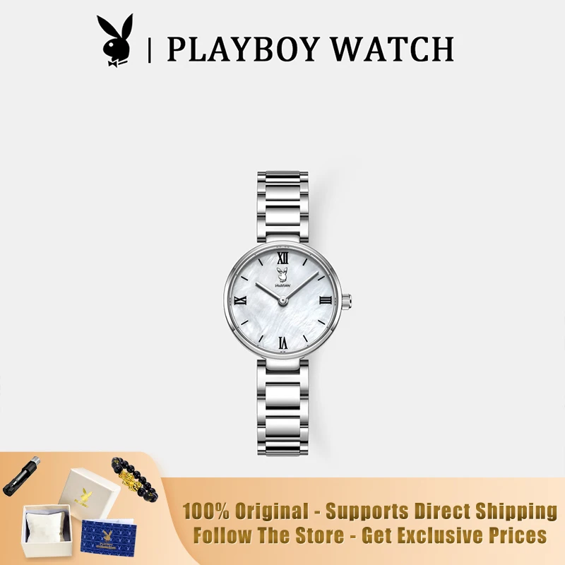 

PLAYBOY 3907 Brand original authentic watch for woman Stainless steel strap, double-pin exquisite quartz women's watch