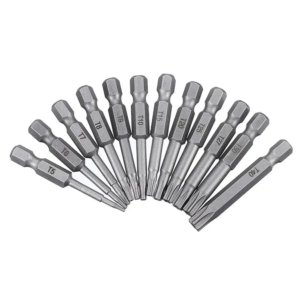 10/8/5/1pcs Pruim Holle Kop Magnetische Torx Schroevendraaier Bit T8/T10/T15/T20/T25/T27/T30/T40 Hexagon Handvat Schroevendraaier Bit