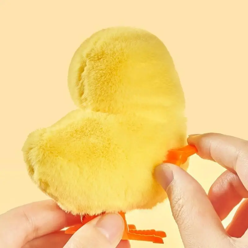 D7YD Zakończ zabawki z kurczaka spacery pluszowe dla dzieci bezpieczne zabawę drobne umiejętności motoryczne zabawki