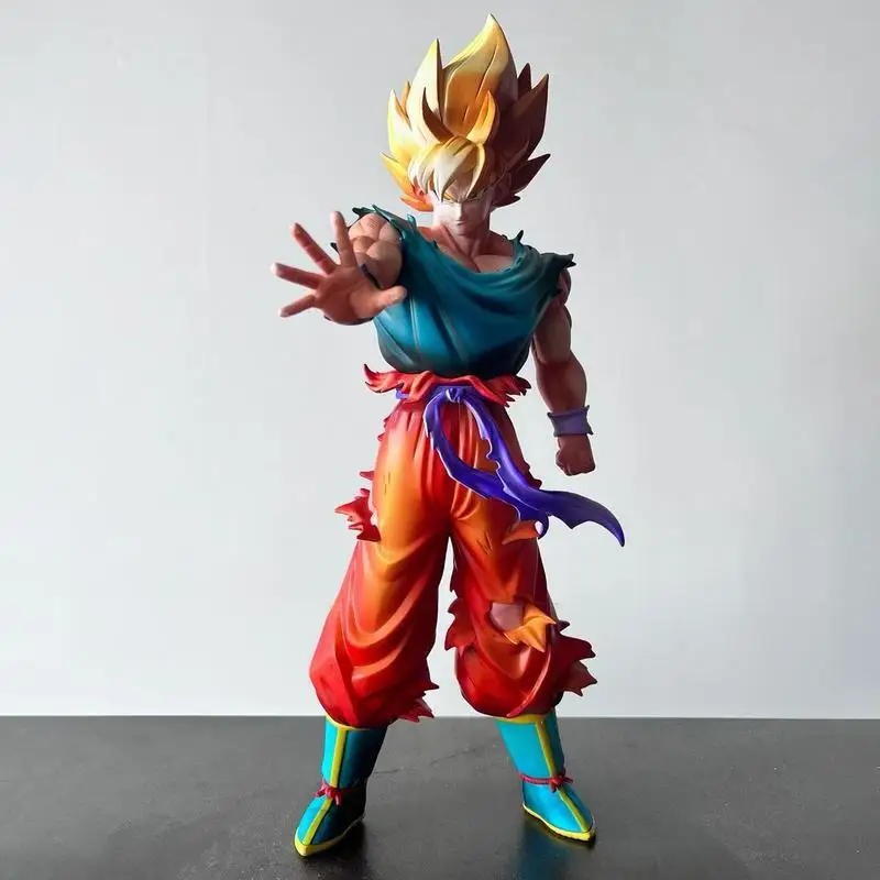 Hot Anime Dragon Ball Super Saiyan Goku Action Figure Collectible Desktop Display Ornament For Home Cabinet Decoration