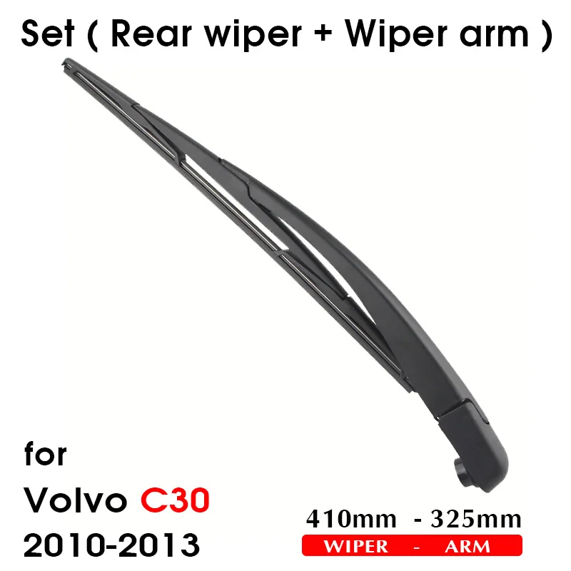 Car Wiper Blade For Volvo C30 2010-2013 Rear Back Windshield Windscreen Rear Wiper 410mm+Arm 325mm Car Accessories