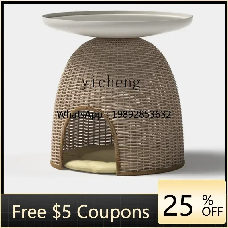 TT  Villa Courtyard Ornaments Solar Garden Floor Ornaments Waterproof Rattan Ornaments for Home Use