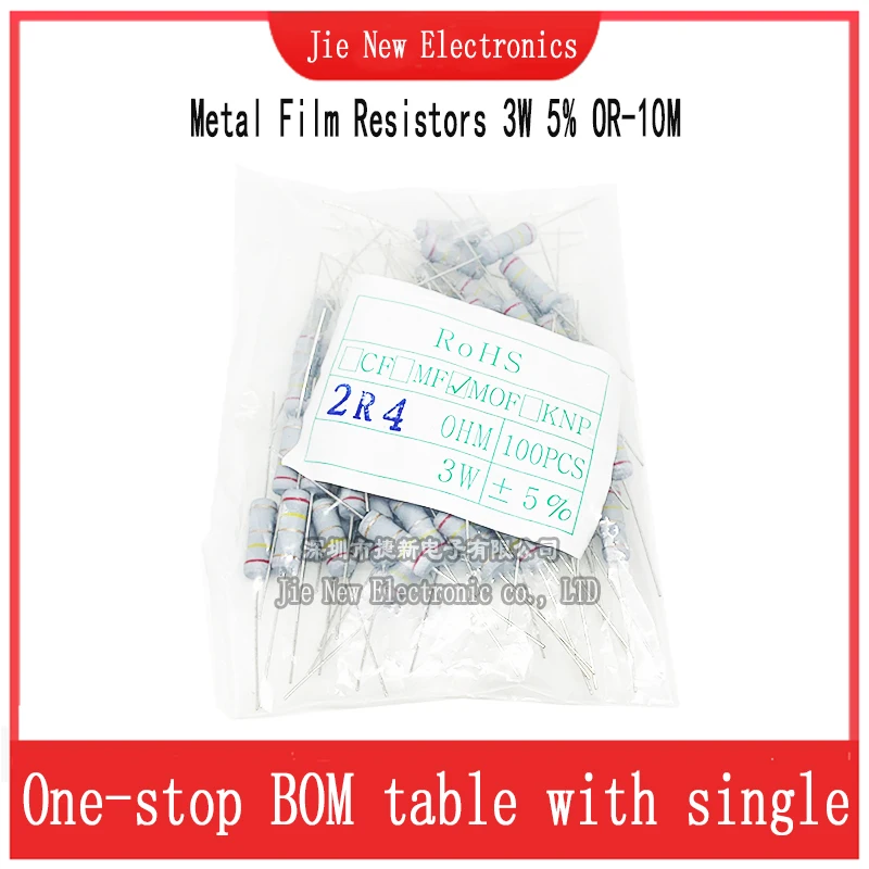 100Pcs 3W 5% 0R-10M… - image