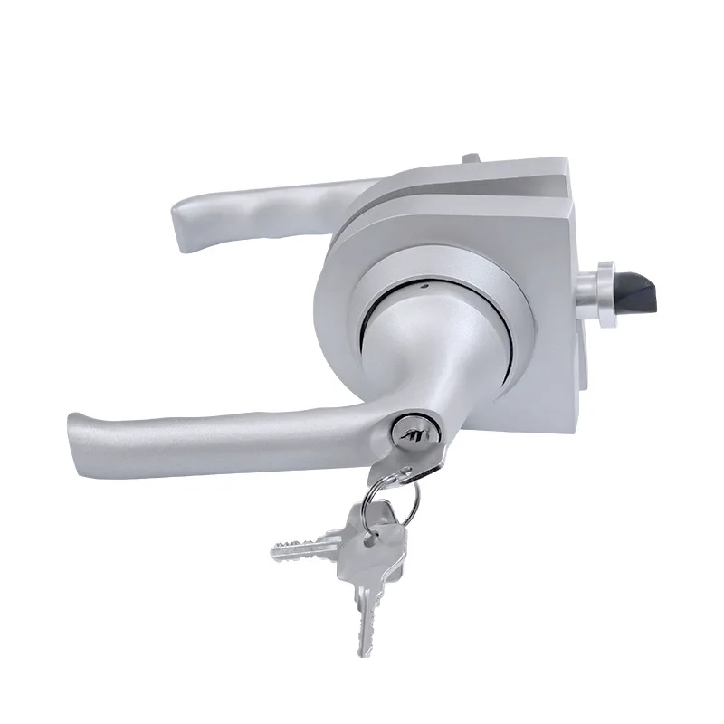 Simple High Partition Glass Door Lock Office Glass Partition Handle Lock Bathroom Kitchen Single Tongue Door Lock