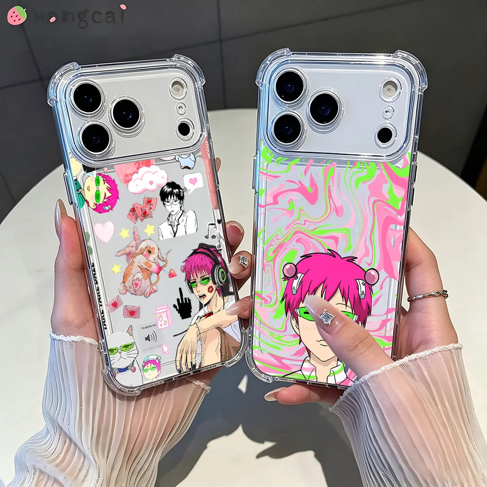 HOT Anime Saikis Kusuos Phone Case For Samsung Galaxy S26 S25 S24 S23 S22 S21 S20 Edge FE Ultra Plus 4G 5G Anti Fall Clear TPU