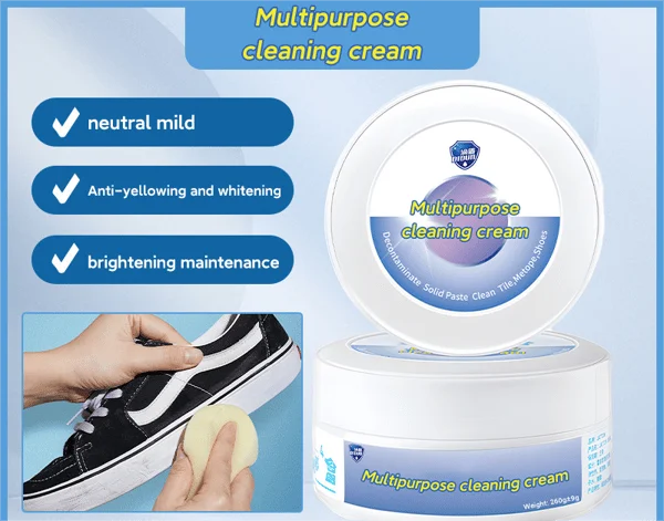 White Shoes Cleaning Cream Multifunctional Stains Remover Shoes Whitening All-Purpose Cleansing Cream Home Cleaning For Shoes