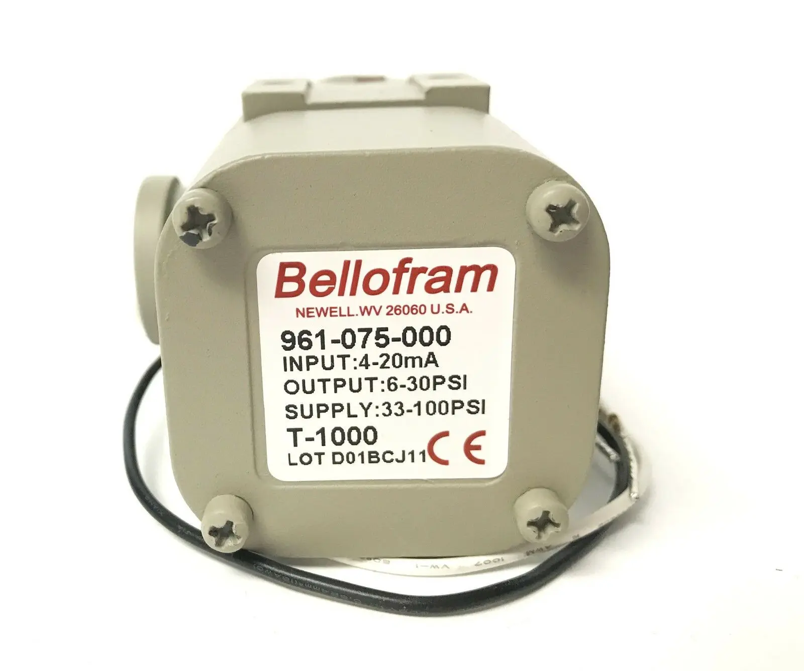 Type 1000 T1000 Transducer 961-075-000 4-20MA 6~30PSI 0.4~2.1bar