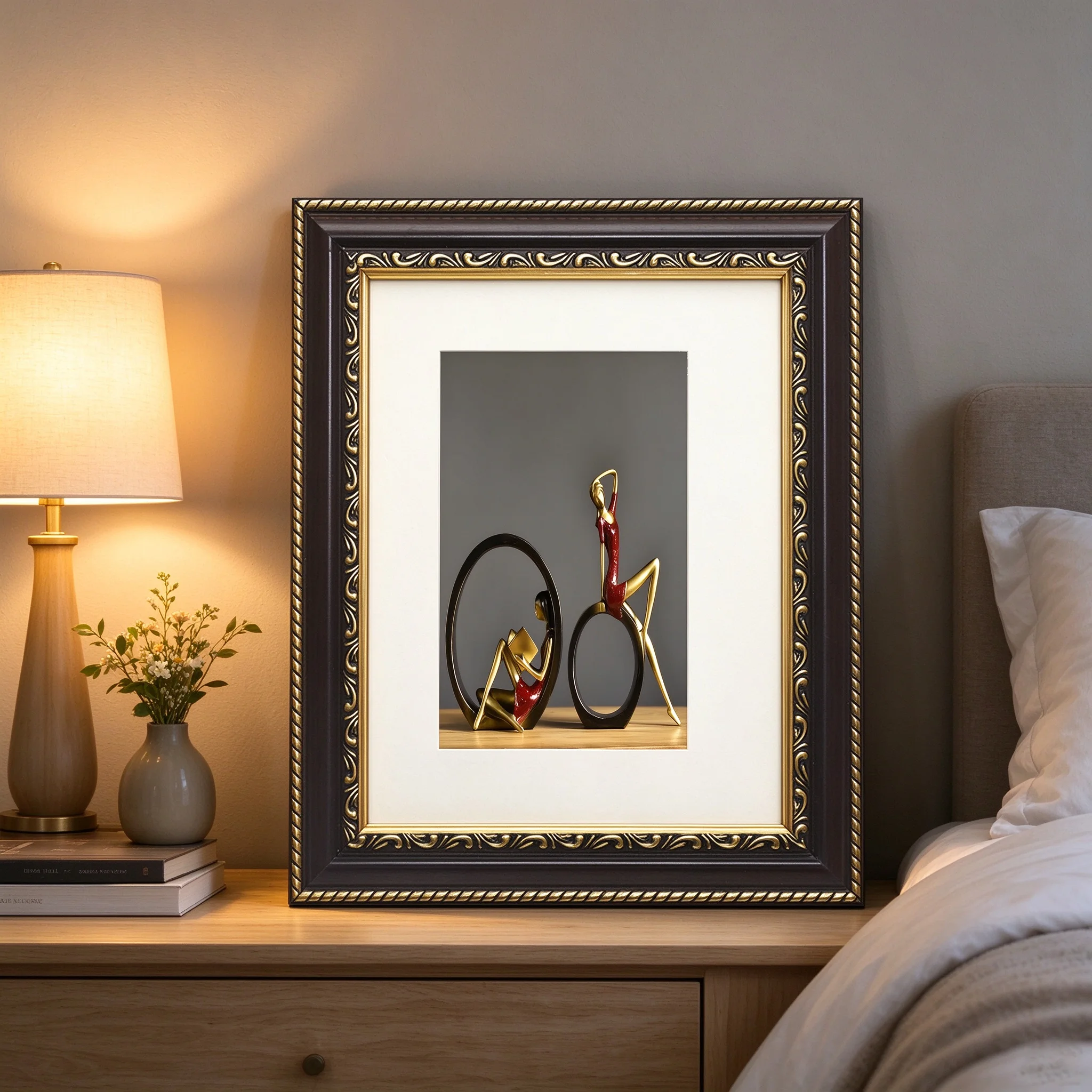 European Style Vintage Black Color Rectangle Photo Frame 6Inch 8Inch Retro Gold Color Picture Frame Desktop Ornaments Home Decor