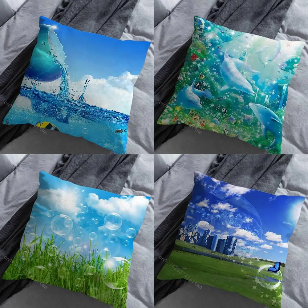 

Aesthetics Art Frutiger Aero Various Sizes Square Pillow Case For Car Home Bedchamber Decor Birthday Gift